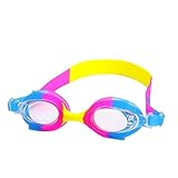 Kinder-Schwimmbrille für Jungen und Mädchen – verstellbare Riemen, Silikon-Augendichtung, verstellbare Riemen, Silikon-Augendichtung, UV-Schutz und Anti-Beschlag-Gläser