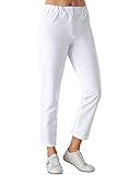 CLINIC DRESS Hose für Damen 7/8 Länge lässige Beinweite Schrittlänge ca. 70 cm 2 Gesäßtaschen Relaxed fit 95 Grad Wäsche weiß 40