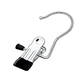 Coideal Wäsche Haken Boot Clips, 8 Pack Schrank Veranstalter Kleiderbügel Clip tragbare Hängende Kleidung Pins Reisen Kleidung Hosen Kleiderbügel Edelstahlhalter für Hosen, Schuhe, Handtuch (schwarz)