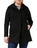 ONLY Damen Eleganter Mantel Coat Cozy Fleecejacke ONLSEDONA Basic Cardigan mit großer Kapuze und Reißverschluss, Farben:Schwarz, Größe:L