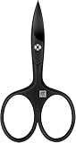 ZWILLING Nagelschere (Scharfe, leicht gebogene Schneide mit Mikrozahnung, Hypoallergen, für Finger und Fußnägel), Premium, Schwarz, 90