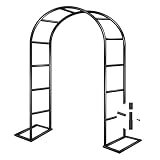 Gartenbogen aus Metall, robuste Rosenbögen, Pergola, Rankhilfe für Kletterpflanzen, Outdoor-Hochzeitsdekoration, wetterbeständig und einfach zu montieren, 2,8 x 2,20