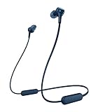 Sony WI-XB400L kabellose In-Ohr Kopfhörer (Neckband Design, Bluetooth 5.0, NFC, Headset mit Mikrofon für Telefon & PC/Laptop) blau (Generalüberholt)