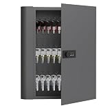 Sicherer Schlüsselschrank mit Zahlenschloss, robuster Stahl, Schlüsselbox für Zuhause, Büro, Hotel und Fitnessstudio, 32 x 8 x 48 cm, Schlüsselaufbewahrungs-Org