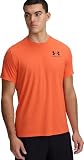 Under Armour HeatGear® Herren-Top, enganliegend, kurzärmelig, Fire/Schwarz, XL