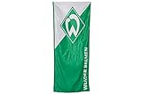 SV Werder Bremen Hissfahne, Fahne Grün-Weiß in 120 x 300 cm