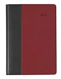 Buchkalender Premium Fire schwarz-rot 2022 - Büro-Kalender A5 - Cheftimer - 1 Tag 1 Seite - 416 Seiten - Tucson-Einband - Alpha Edition