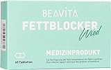 BEAVITA Fettblocker - 60 Fettbinder Tabletten - nachgewiesene hohe Fettbindekraft - Diät Kapseln zum Abnehmen - Diätpillen aus 100% pflanzlichem Wirkstoff Fruchtfaserkomplex Baobab