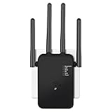 WLAN Repeater WLAN Verstärker 1200Mbit/s Dualband WiFi Booster mit Repeater/Router/Access Point Modus,Einfache Einrichtung,WiFi Range Extender Mit LAN/WAN Port,Kompatibel Allen WLAN G