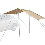 HoneybeeLY Wohnmobil-Vorzelt, Autovordach Markise, Wasserdicht Tragbar Camping Zelt Auto Dach Regenüberdachung 440 x 200 cm