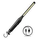 Dr.Prepare Arbeitsleuchte LED Handleuchte 4000mAh Handlampe Akk Taschenlampe Led Werkstattlampe COB Inspektionsleuchten mit Haken Magnethalter für Auto Reparatur Werkstatt Camping