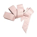 Maya Deluxe Women's Womens Ladies Satin Sash Waist Tie Ribbon Bow Accessory for Bridesmaids Bridal Wedding Prom Evening Occasion Belt, Frosted Pink, S-M