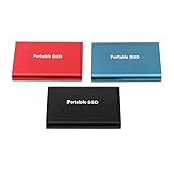 WANGZAI Portable Solid State Drive SSD 1 TB/2 TB/4 TB/6 TB/8 TB/10 TB/12 TB Tragbare Mini-SSD Typ C USB 3.1 Zuverlässige Hochgeschwindigkeits-SSD Externe Festplatte für Laptop und Mac,2TB,Red