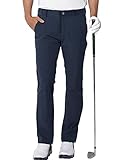 AOLI RAY Herren Golf Hosen wasserdichte Golf Stretchhose Schmale Passform Golf Trousers Slim fit Stretch Lang Golfhose Golf Pants Dunkelblau Größe:L