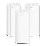 Tenda Nova MX6-3 Wi-Fi 6 WLAN Mesh System, AX1800 Dualband Mesh (1800Mbit/s, bis zu 650m² Wi-Fi Abdeckung, 9X GB LAN) Easy Mesh, MU-MIMO, Gäste-Netzwerk, Alexa, Ersetzt Router & Repeater, Weiß