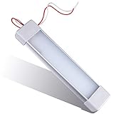 EDS Service Auto Innenbeleuchtung Led Lampe, 12 Volt Wohnmobil Beleuchtung Leuchte mit Schalter, 10W Led Lichtleiste für Küche Camping Kastenwagen Boot ( 27CM)