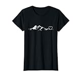 Damen Berg und Herz ohne Herzschlag | Wandern und Liebe der Alpen T-Shirt