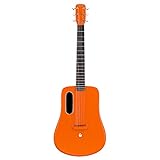 LAVA ME 2 Kohlefaser Gitarre mit Effekten Akustische Elektrische Reisegitarre mit Tasche Picks und Ladekabel (FreeBoost, Orange, 36 Zoll)