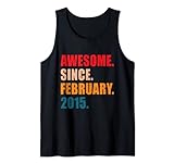 Awesome Since February 2015 Vintage personalisierter Geburtstag Tank Top