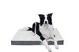 Dohump Hundebett für große Hunde, Hundematratze in orthopädischer Form und Kissenmatte für Hundebox mit waschbarem, abnehmbarem Bezug Groß