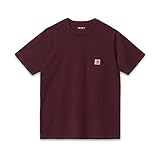 Carhartt Unisex S/S Pocket T-Shirt, Wine, XXL