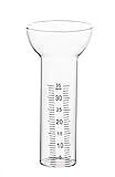 BigDean Regenmesser/Niederschlagsmesser - Für 1-35 mm Messungen - Einfach abzulesen - Qualität aus Glas - Perfekt für das Messen von Niederschlagsmenge