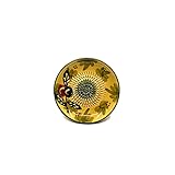 Keramik Reibeteller - ideal für Knoblauch, Ingwer, Parmesan - Grün mit Olivenzweig - handbemalt - Made in Spain
