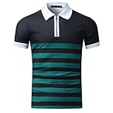 Oversized Tshirt Herren Vintage Herren Casual Top Shirt Stripe Print Zipper Umlegekragen Mode Lose Blusen Kurzarm Tops Shirt Armuhr Jungen
