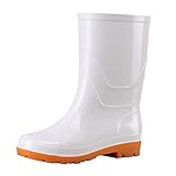 2024 Mode Damen Regenstiefel Schuhe Neue Schuhe Sommer Herren Damen Garten Wear- Outdoor Schuhe Wasserstiefel Regen Damen Mama Stiefel, weiß, 39.5 EU