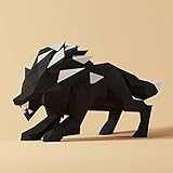 Yona DIY，Wolf Papercraft Kit, papiermodell, 3D Origami Kit von Hand zusammenzubauen, Heimdekoration, Geschenk, Origami 3D, Papier Handwerk, Puzzle 3D