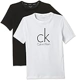 Calvin Klein Jungen T-Shirt 2PK SS Tee, Schwarz (Black/White LG 930), 170 (Herstellergröße: 14-16)