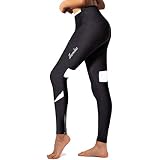 Santic Fahrradhose Lang Damen Gepolsterte Winter Thermo Leggings Radlerhose Radhose Radsport Lange Hosen Tights Elastische Schnell Trocknend Weiß M