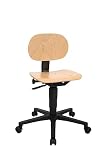 Topstar Arbeitsdrehstuhl Werkstattdrehstuhl Tec 11 Buche, 44D x 38W x 55H