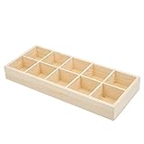 Cyrank Vintage-Holz-Pflanzkasten, Mini-Pflanzkasten-Trennbox, Topfpflanzen-Aufbewahrungsbox, Schublade, Schreibtisch-Organizer, Tablett für Sukkulenten im Innenbereich