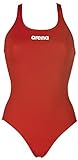 arena Damen Sport Badeanzug Solid Swim Pro (Schnelltrocknend, UV-Schutz UPF 50+, Chlorresistent), Red-White (45), 36