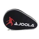 JOOLA Tischtennisschläger Hülle Pocket Double Tischtennishülle für 2 Wasserabweisende Tischtennistasche, Schwarz/Rot, 28 x 17 x 4 cm