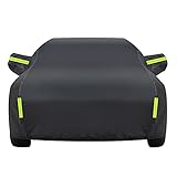 EIESE Kompatibel mit Seat Alhambra Altea Arosa Cupra Leon Exeo Full Car Cover mit reflektierenden Streifen(Color:02,Size:Cupra Leon)