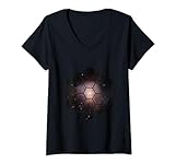 Damen Webb Weltraumteleskop verschmelzende Spiralgalaxien Arp 220 JWST T-Shirt mit V-Ausschnitt