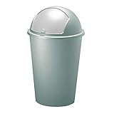 Deuba Mülleimer 50 L Mint Abfalleimer mit Schiebedeckel Abnehmbar Müllbehälter Kunststoff Abwaschbar Küche Büro Robust