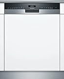 Siemens SN55TS00CE iQ500 Geschirrspüler Teilintegriert, 60 cm breit, Besteckschublade, glassZone schonende Reinigung Ihrer Gläser, varioSpeed Plus der Spül-Turbo, emotionLight, Edelstahl