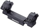 DIANA Bullseye 25.4 + 30 mm für 11mm Prismenschiene Zielfernrohr Montage, schwarz, 25.4/30mm