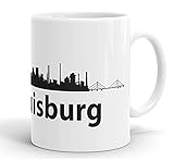 True Statements Tasse Ruhrpott Skyline Ruhrgebiet NRW - Kaffeetasse mit schönem Spruch - beidseitig bedruckt - spülmaschinenfest, stadt duisburg