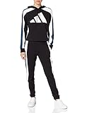 adidas Damen Big Logo Trainingsanzug, Black/White, XS
