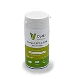 Opti3 Omega-3 aus Pflanzenalgen, ohne Nachgeschmack, 300mg EPA, 500mg DHA und 200 IU Vitamin D3, 60 Vegicaps – Scen