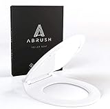 Abrush® Toilettendeckel mit Absenkautomatik | WC SItz oval aus Duroplast | WC Deckel & Klobrille in weiß | antibakterieller Toilettensitz