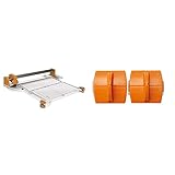 Fiskars ProCision Multimaterial-Schneidemaschine, A4, Für besonders dicke Materialien, Orange/Weiß & Fiskars Ersatzklingen für Papierschneidemaschinen, 2 Stück, Für gerade Schnitte, Orange
