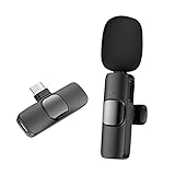Wireless Lavalier Microphone 360° Omnidirectional Pickup Itelligent Noise Reduction Chip 2.4G Wireless Transmission Strong Compatibility Plug Play