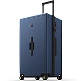 LEVEL8 Handgepäck Koffer 28',Reisekoffer Groß,Hartschalenkoffer mit 8 Spinner Rädern, Travelite Trolley,TSA Lock (99L,75cm,Blau)