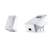 devolo WLAN Repeater, WiFi Repeater ac -bis zu 1.200 Mbit/s, 1x Gigabit LAN Anschluss weiß & LAN Powerline Adapter, dLAN 1200+ Erweiterungsadapter -bis zu 1.200 Mbit/s, 1x LAN Anschluss, weiß