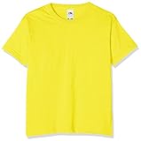 Fruit of the Loom - Kids Value Weight T / Yellow, 116 116,Yellow